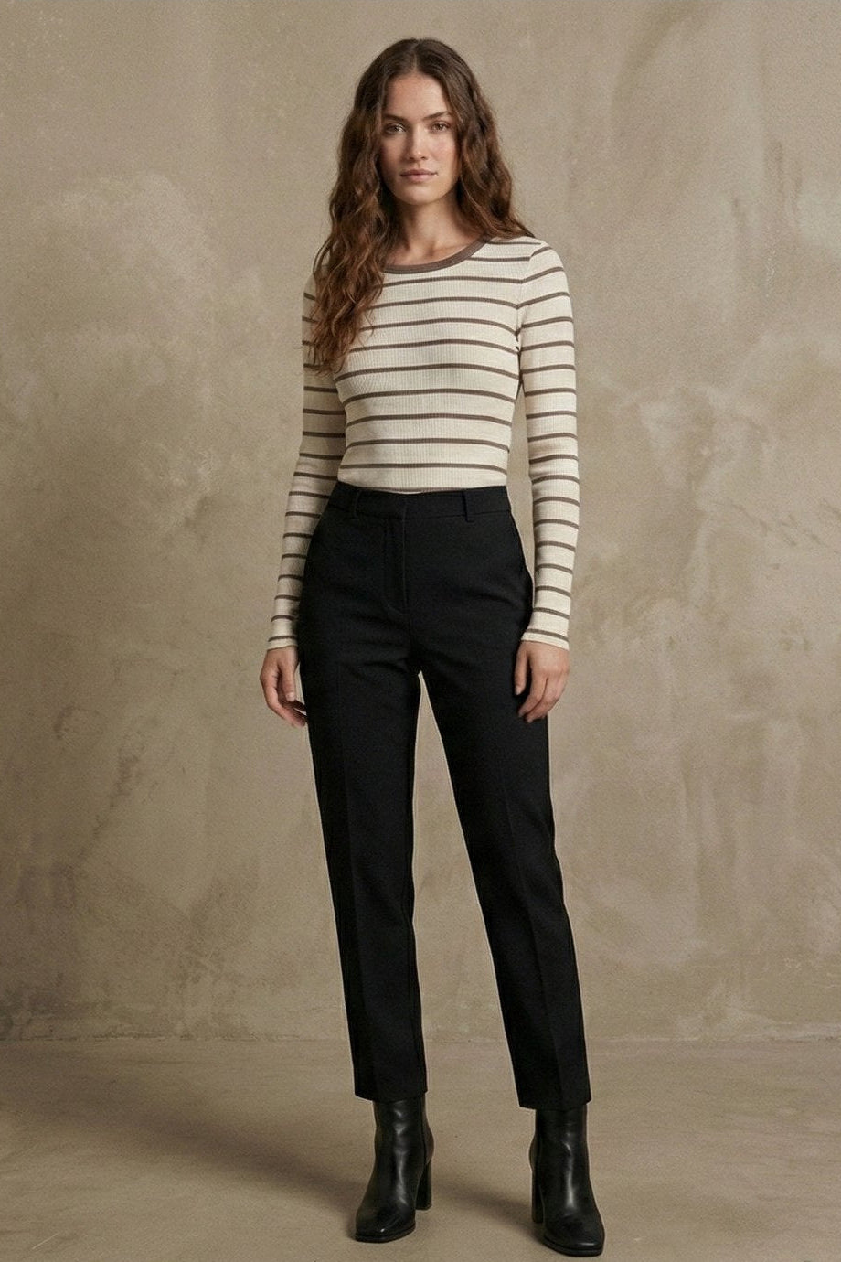 Kadın Parmak Geçmeli Uzun Kollu Rib Bluz | QUEENDA