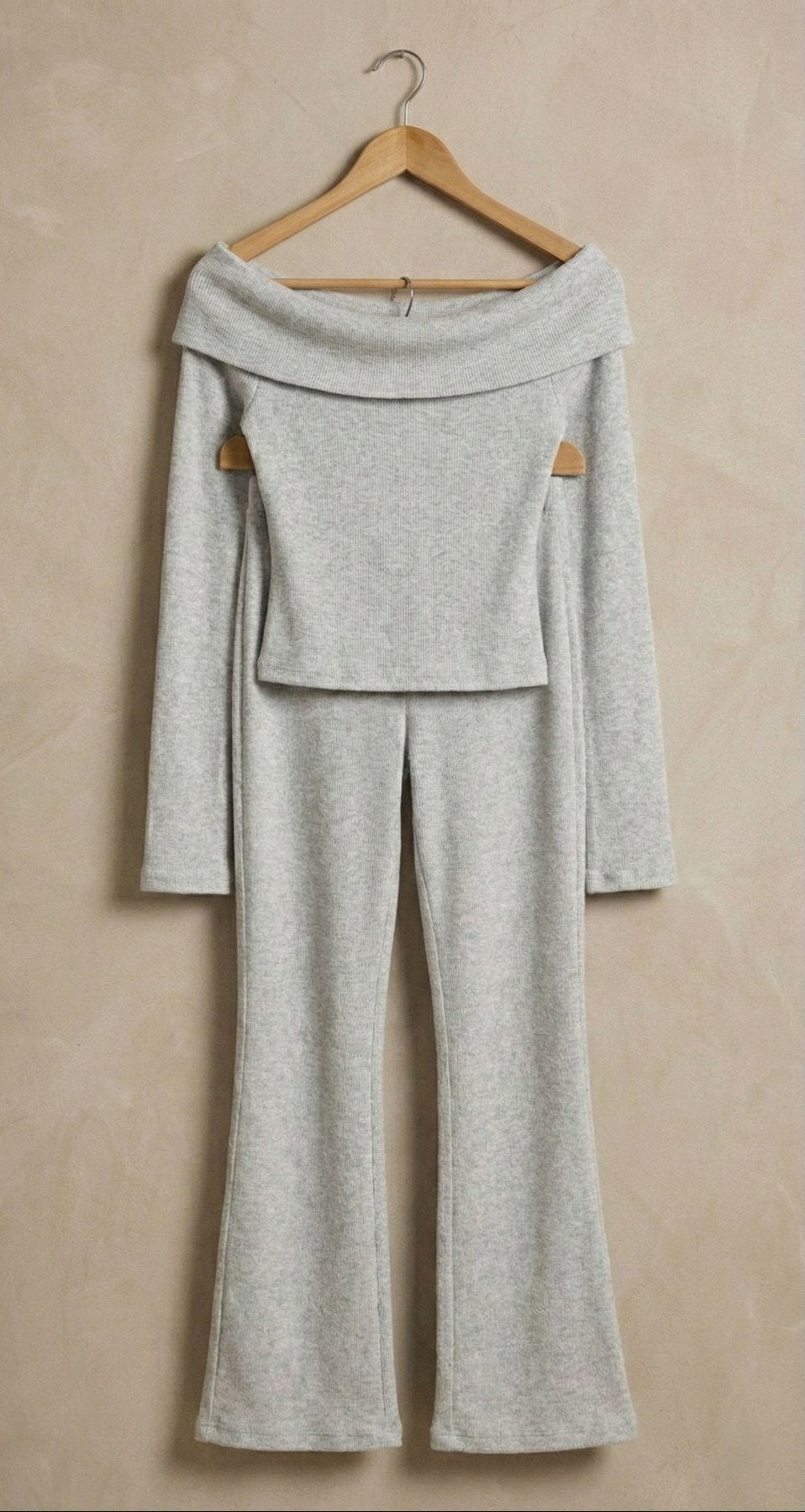 Kadın Düşük omuzlu Uzun Kollu İki Parça Takım | QUEENDA