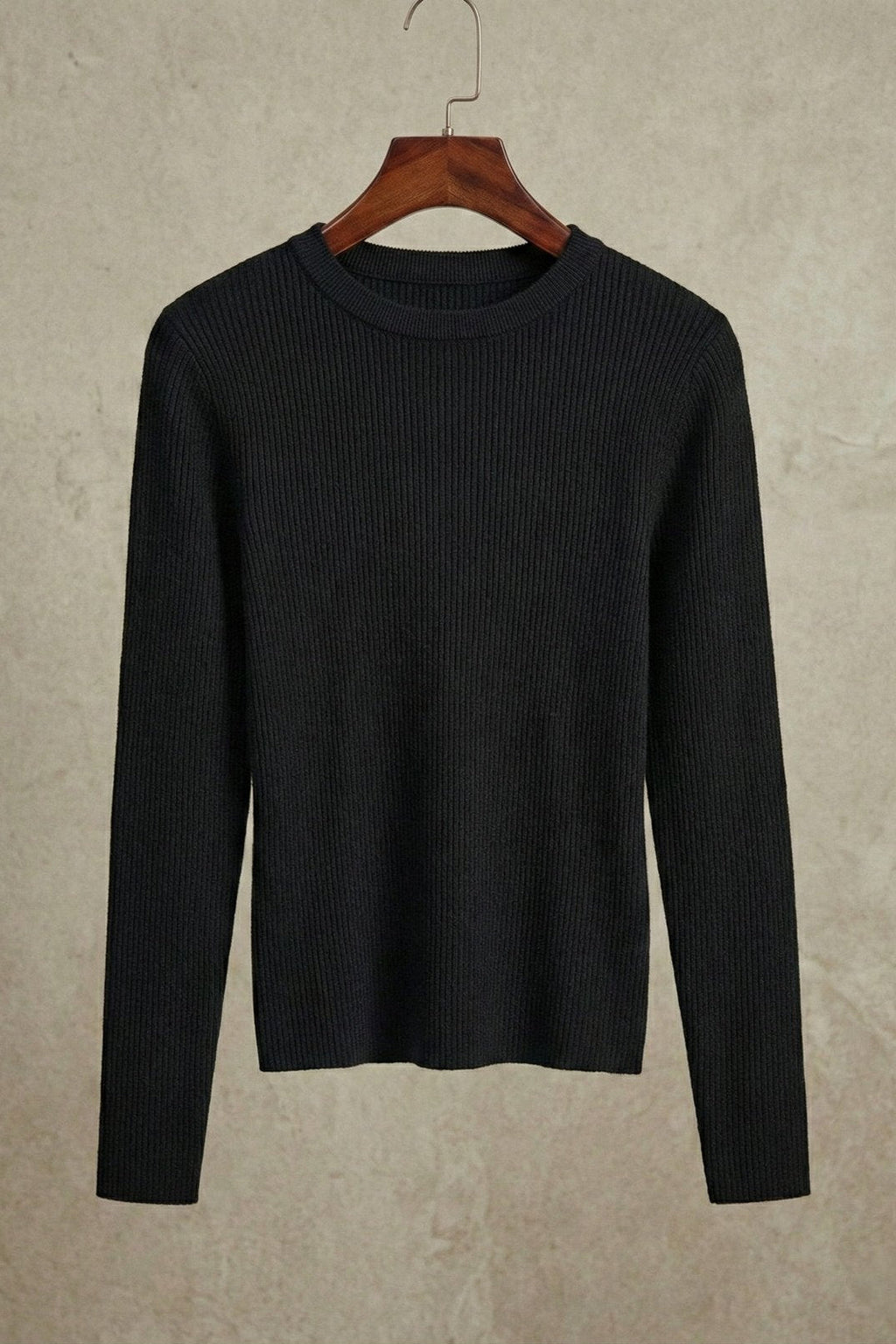 Kadın Parmak Geçmeli Uzun Kollu Rib Bluz | QUEENDA